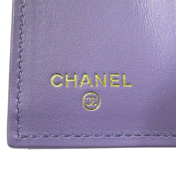 CHANEL Purple Caviar Leather Wallet - Picture 5 of 12